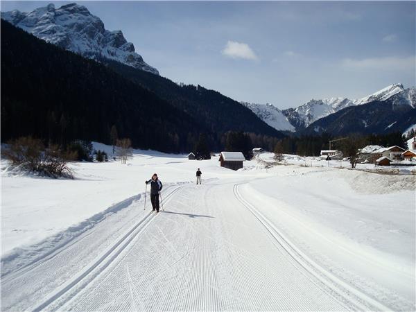 Cross country skiing vacation in the Dolomites, Italy