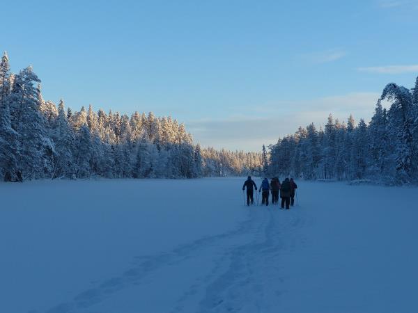 Snowshoeing vacation in Finland