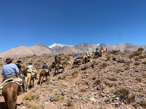 Horse riding across the Andes