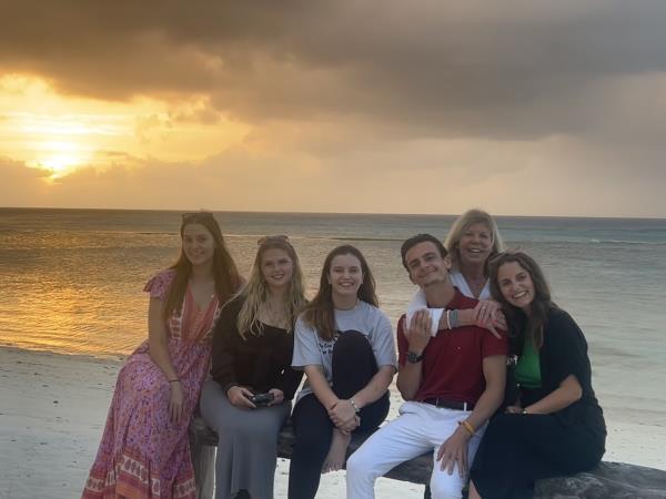 Family volunteering with turtles in the Maldives